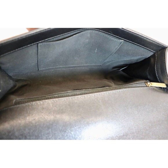 CHANEL - Quilted Black Caviar Leather BOY FLAP Shoulder Bag w/Authenticity Card - Picture 3 of 16